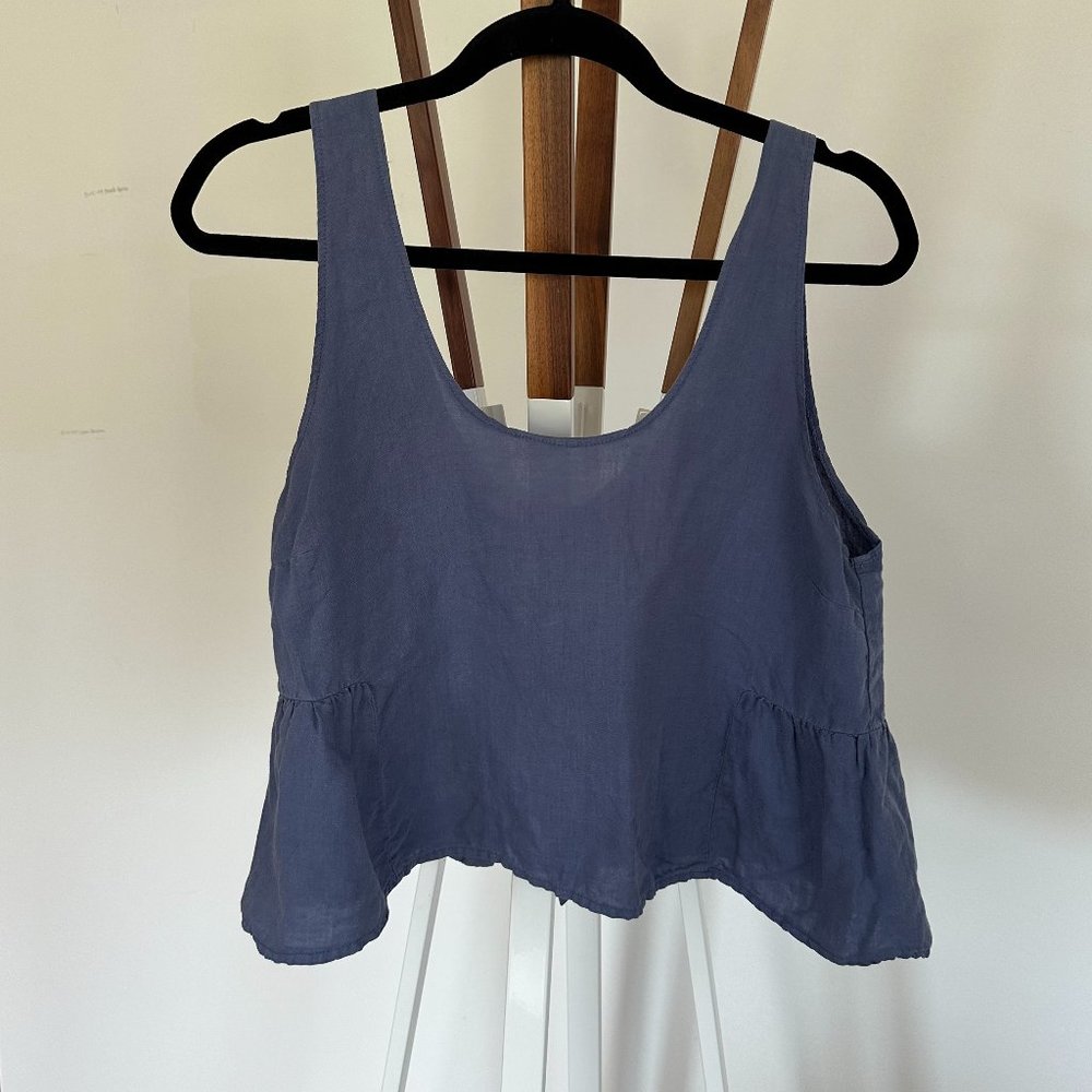 LACAUSA Linen Flowy Sleeveless Top